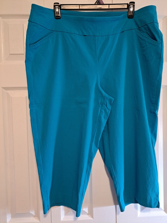 Worthington Pants - Worthington Teal Woman Capri Pants